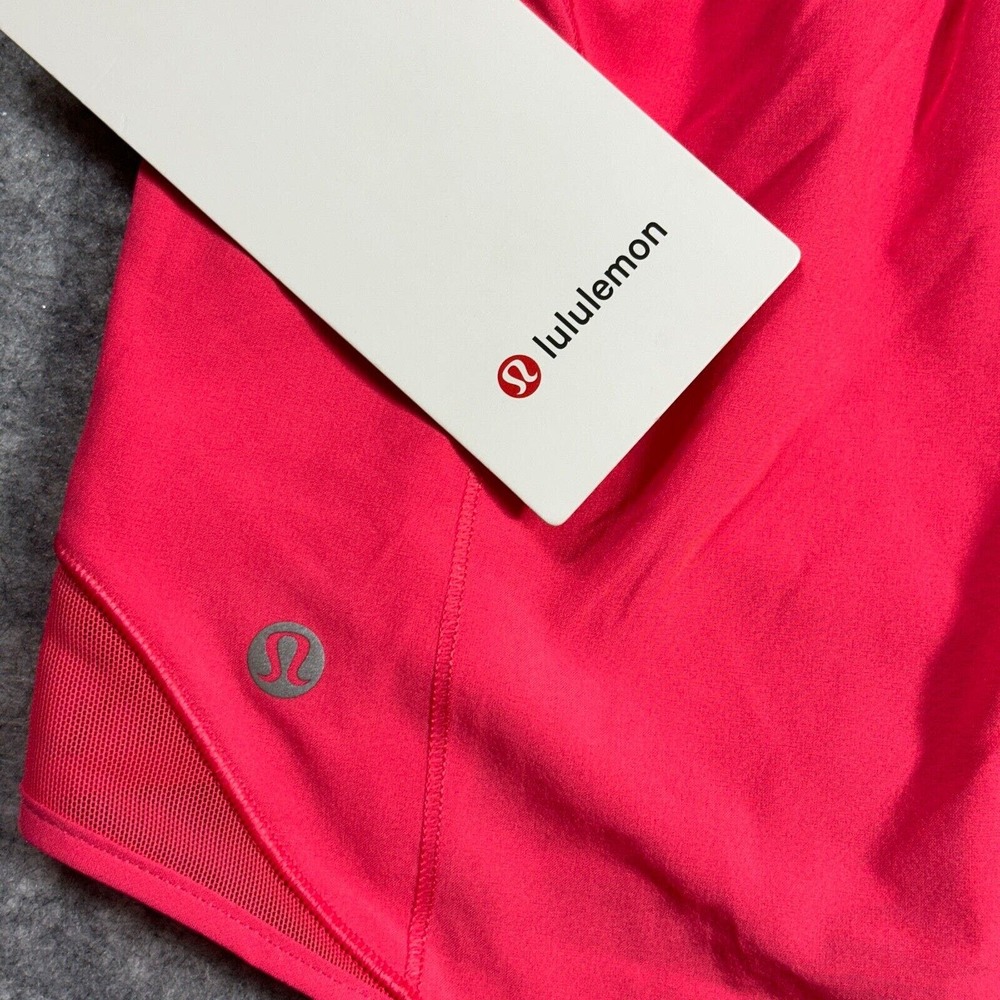 New Lululemon Size 14 Hotty Hot Low Rise LR Lined Short 2.5" LIPG Pink Lip Gloss - Picture 7 of 11